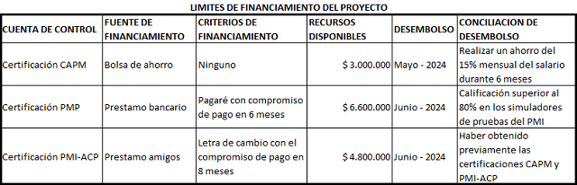 plantilla que muestra como se debe diligenciar el documento para la conciliación del límite de  financiamiento