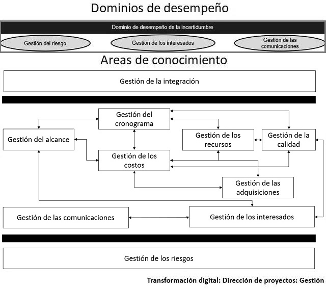 diagrama que muestra como se categorizan los elementos para el dominio de desempeño de la incertidumbre