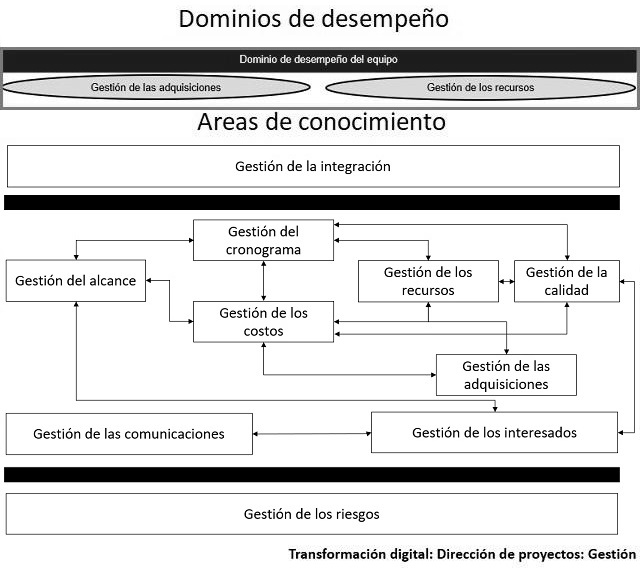 diagrama que muestra como se categorizan los elementos para el dominio de desempeño del equipo